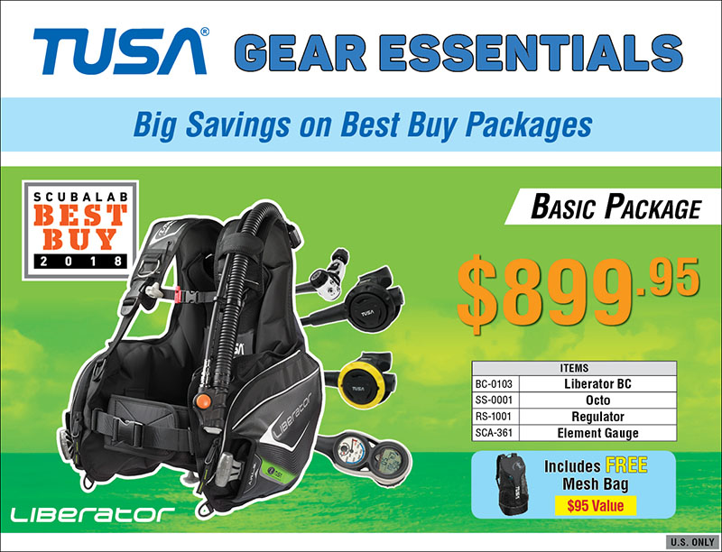 TUSA Scuba Gear Package